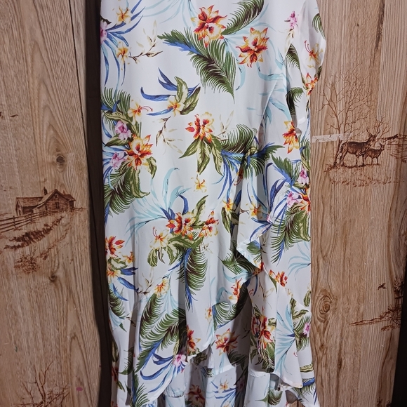 Francescas Maddyx by Mi ami Tropical Floral Hawiian Maxi Dress Size Small - Picture 4 of 14